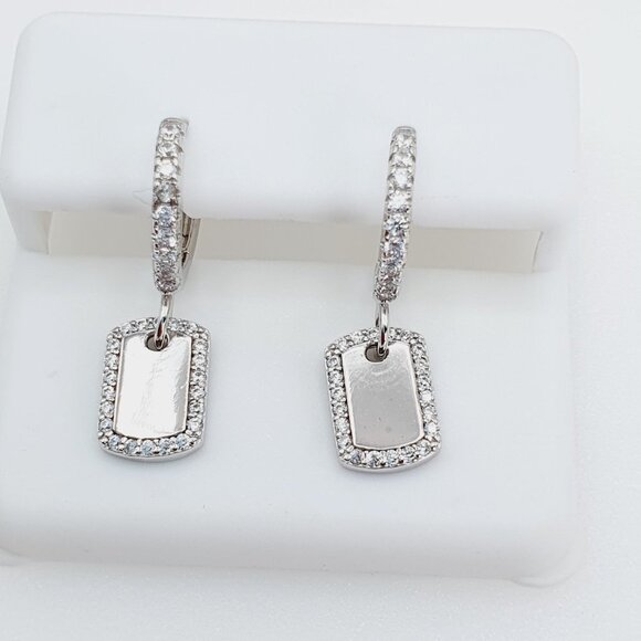 "925 Sterling Silver Cubic Zirconia Earrings, U19254687 - Picture 4 of 11